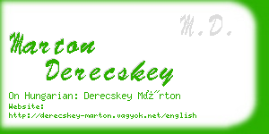 marton derecskey business card